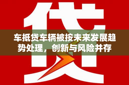 饶河车抵贷车辆被按未来发展趋势处理，创新与风险并存